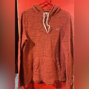 Orangey red Hollister hoodie. Size - Teen Medium